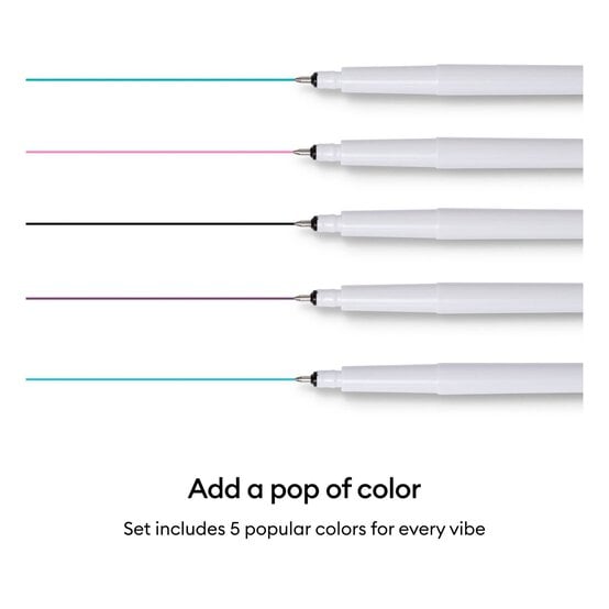 Cricut Peacock Gel Pen Set 5 Pack image number 2