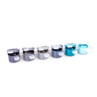 Blue Metallic Acrylic Craft Paints 5ml 6 Pack image number 3