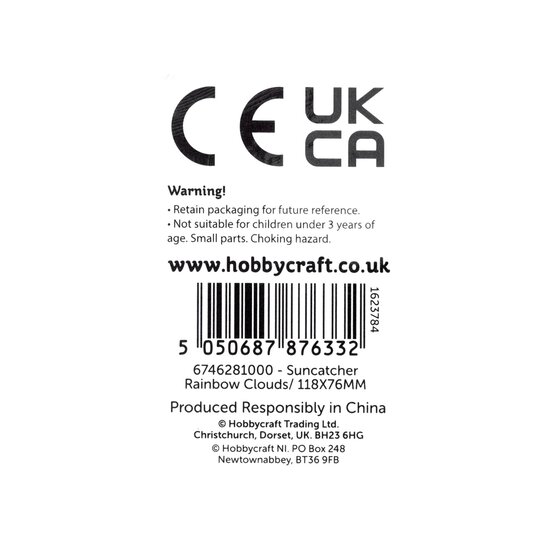 Rainbow Clouds Plastic Suncatcher image number 4