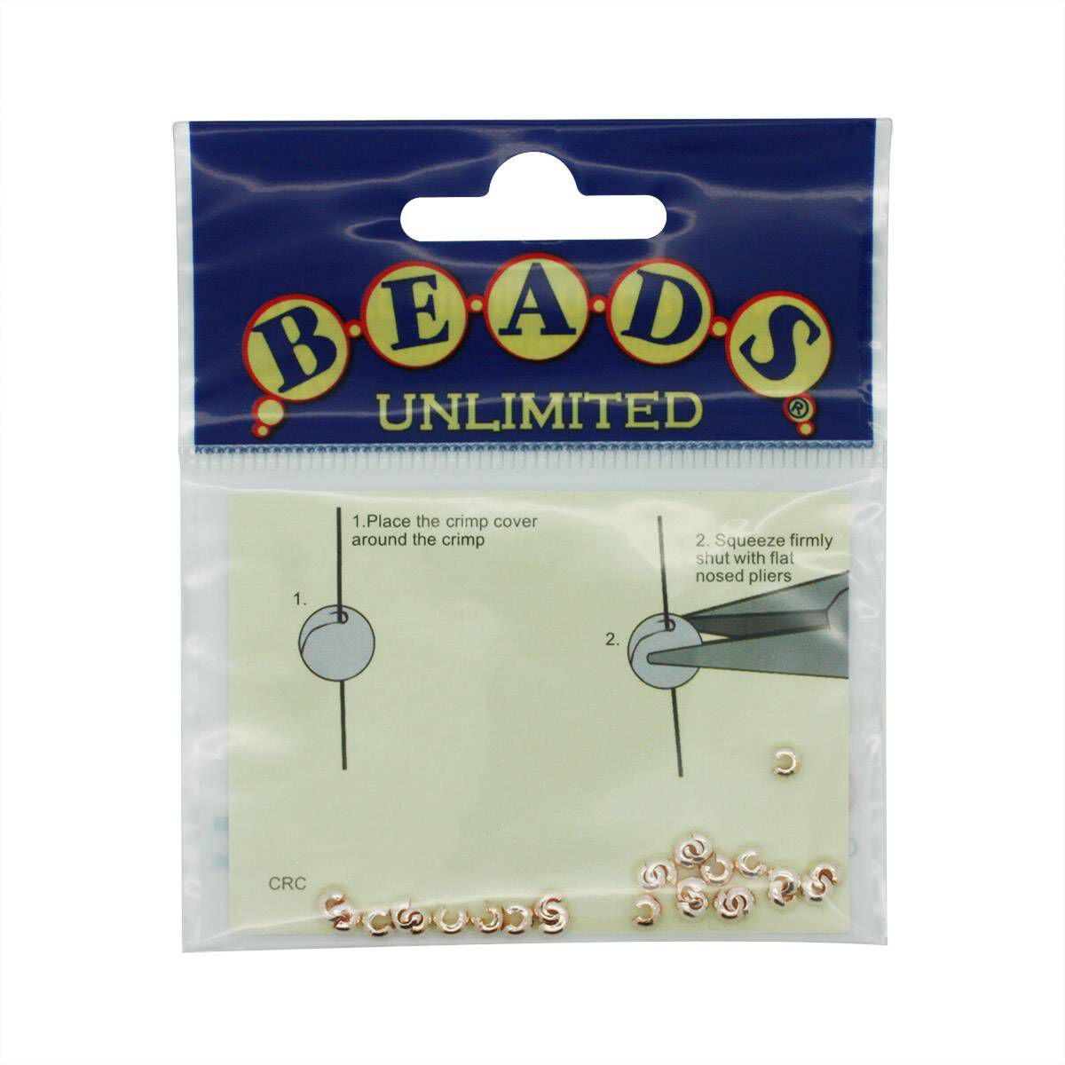 Beads Unlimited Rose Gold Plated Crimp Covers 3mm 26 Pack Hobbycraft