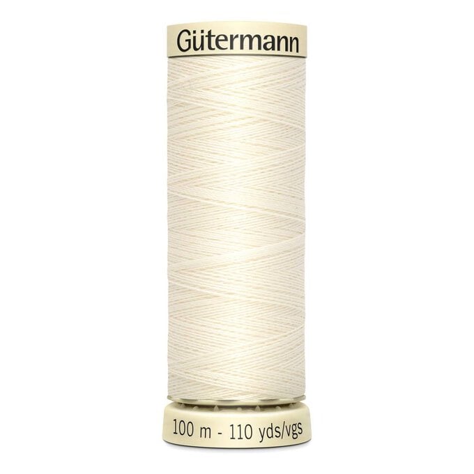Gutermann Cream Sew All Thread 100m (1) image number 1