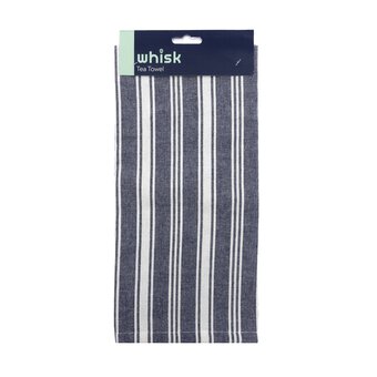 Whisk Blue Stripe Tea Towel