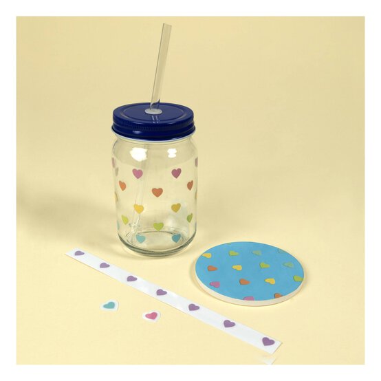 Mini Heart Cold Transfer Vinyl Sticker Sheet image number 3