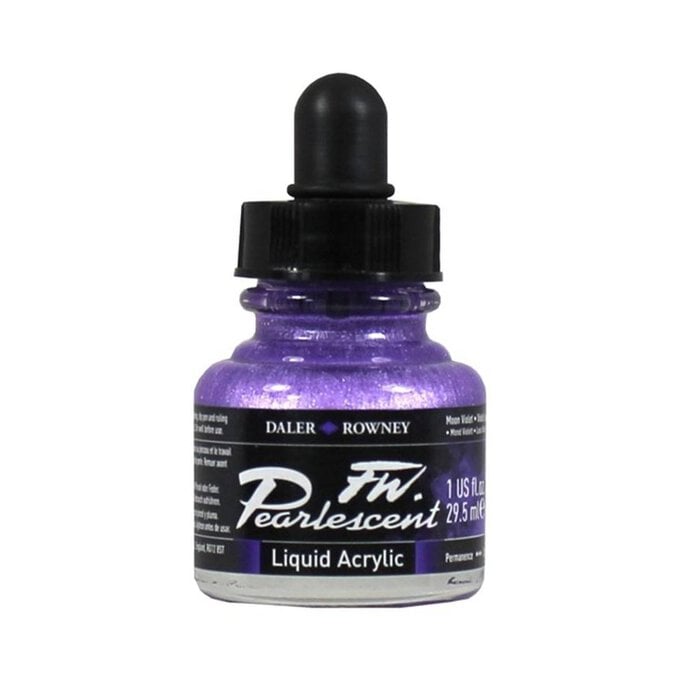 Daler-Rowney Moon Violet FW Pearlescent Liquid Acrylic 29.5ml image number 1
