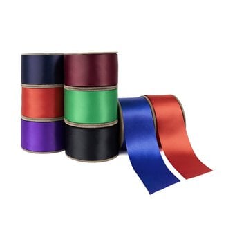 Navy Blue Double-Faced Satin Ribbon 36mm x 5m image number 5
