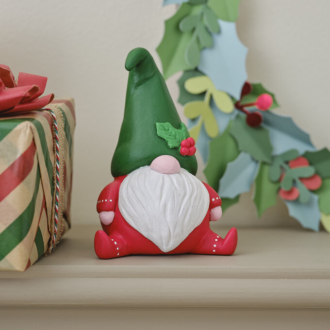 How to Make an Air Dry Clay Christmas Gnome image number 1
