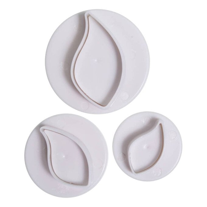 Cake Star Curved Leaf Plunger Cutters 3 Pack