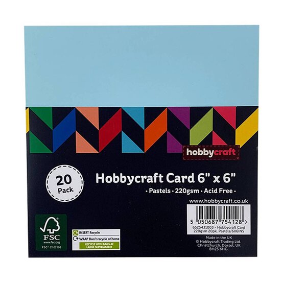 Pastel Card 6 x 6 Inches 20 Pack image number 2