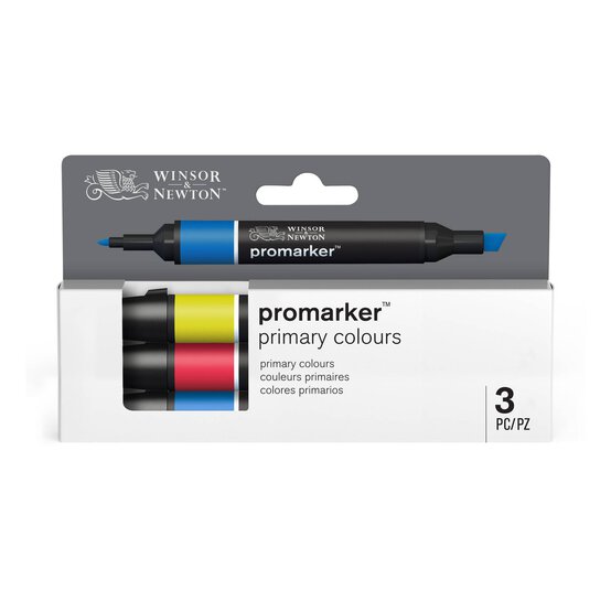 Winsor & Newton Primary Colours Promarkers 3 Pack image number 1