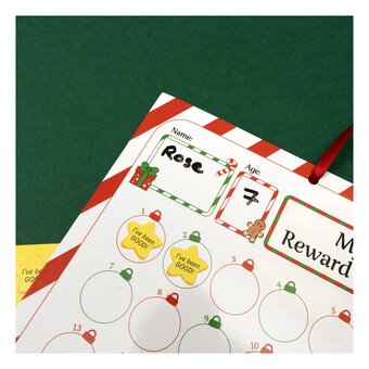 Christmas Dry Wipe Reward Chart