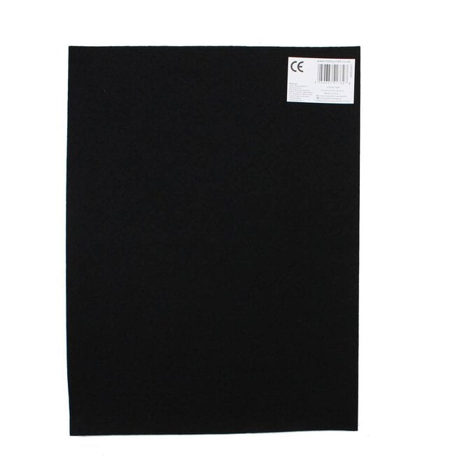 Black Self-Adhesive Felt Sheet A4 image number 1