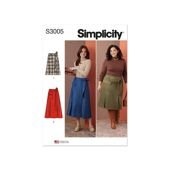 Simplicity Women's Skirts Sewing Pattern S3005 (M1 10-18) image number 1