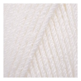 Knitcraft White Everyday Chunky Yarn 100g image number 2