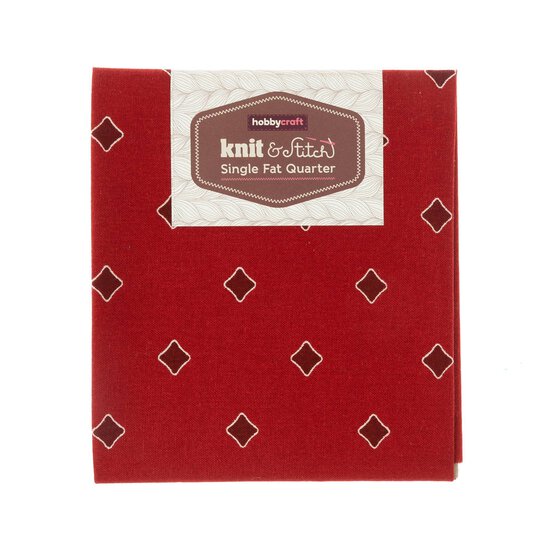 Red Diamond Single Cotton Fat Quarter image number 1