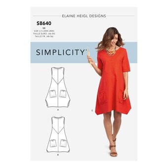 Simplicity Dress or Tunic Sewing Pattern S8640 (20-28)