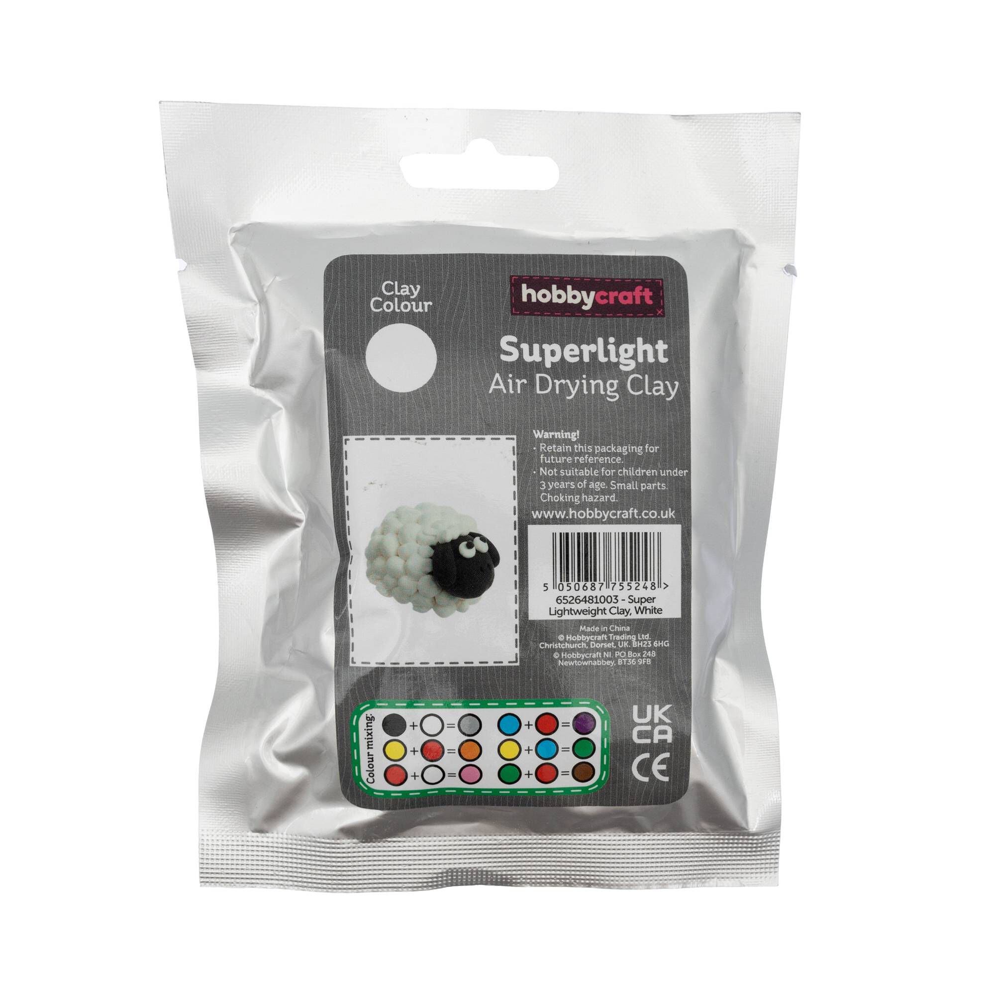 White Superlight Air Drying Clay 30g Hobbycraft