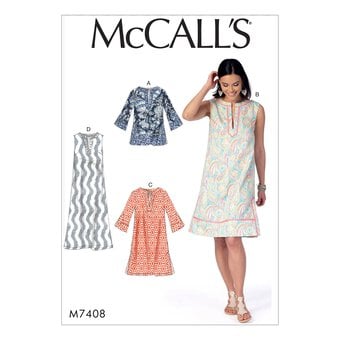 McCall’s Women's Dress Sewing Pattern M7408 (XS-M)