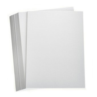 White Premium Linen Card A4 100 Pack