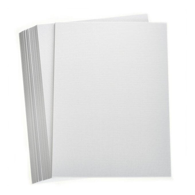 White Premium Linen Card A4 100 Pack image number 1