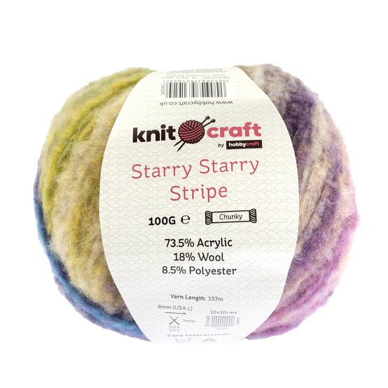 Knitcraft Enchanted Meadow Starry Starry Stripe 100g image number 1