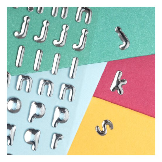 Silver Epoxy Alphabet Stickers image number 3