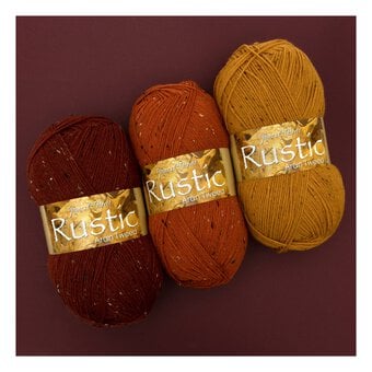 James C Brett Mustard Rustic Aran Tweed 400g image number 4