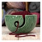 Green Leaf Pattern Yarn Bowl image number 2