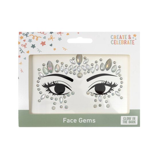 Create & Celebrate Glow in the Dark Face Gems image number 3