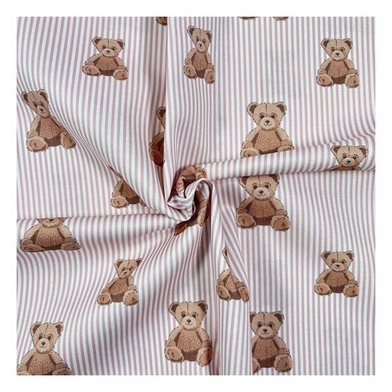 Toybox Treasures Vintage Teddy Cotton Fabric by the Metre image number 1