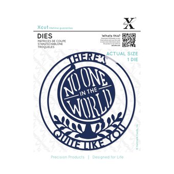 Xcut No One in the World Cutting Die 11.2cm x 11.4cm
