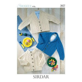 Sirdar Snuggly 4 Ply Jackets Digital Pattern 3027