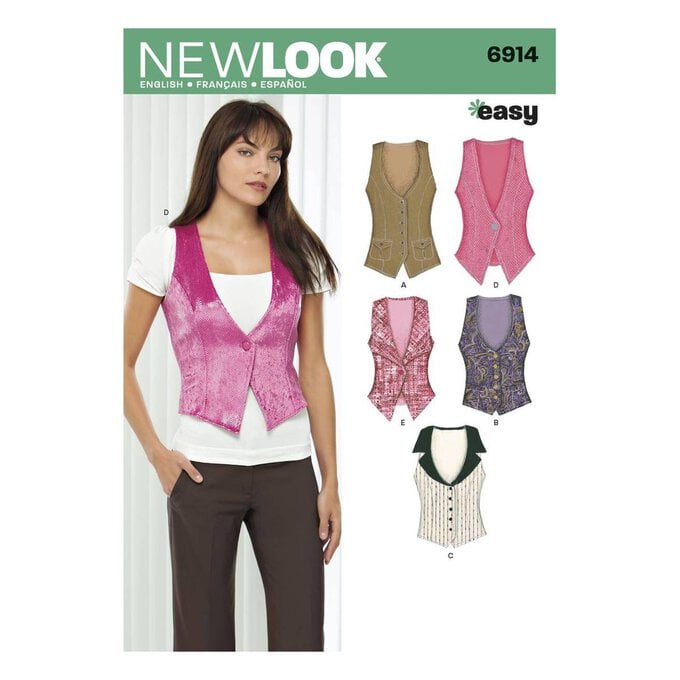 New Look Women's Vest Sewing Pattern 6914 image number 1