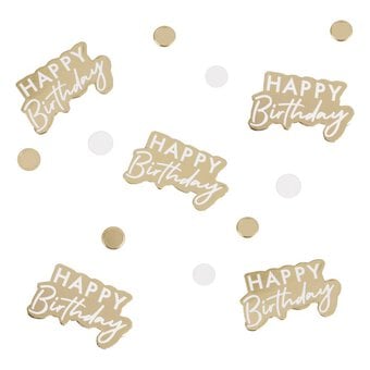 Ginger Ray Gold Happy Birthday Confetti 13g