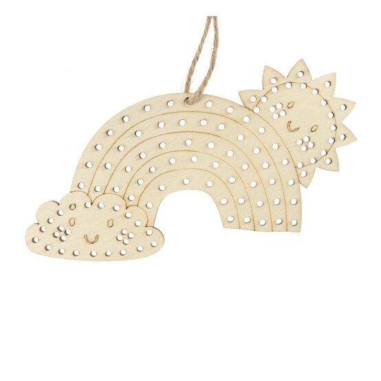 Rainbow Faces Wooden Threading Kit image number 4