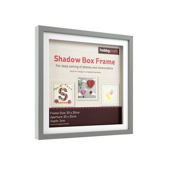 Grey Shadow Box Frame 30cm x 30cm