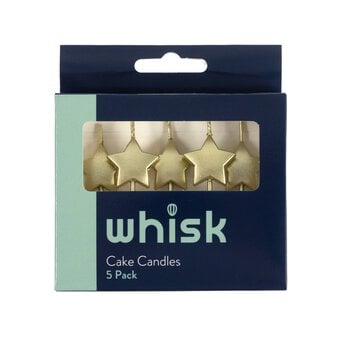 Whisk Gold Star Candles 5 Pack image number 4