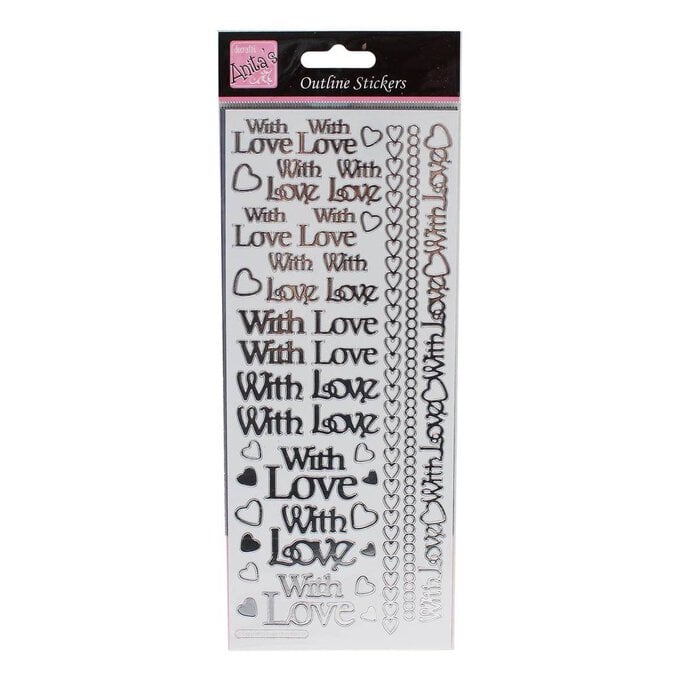 Anita's Silver With Love Outline Stickers image number 1