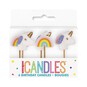 Unicorn and Rainbow Birthday Candles 6 Pack  image number 1