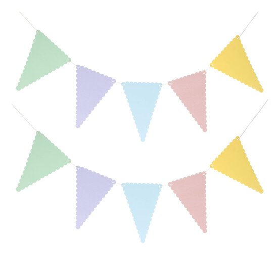 Pastel Scalloped Edge Bunting 5m image number 1