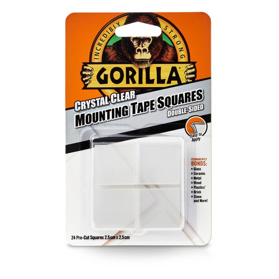 Gorilla Mounting Tape Squares 2.5cm 24 Pack image number 1
