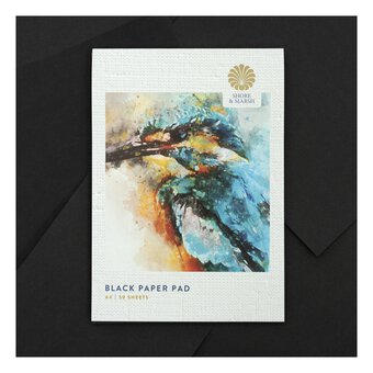 Shore & Marsh Black Paper Pad A4 50 Sheets