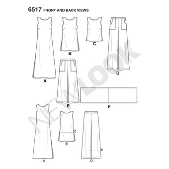 New Look Women's Separates Sewing Pattern 6517 image number 2