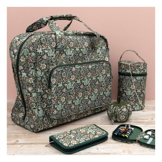 Floral Wood Block Sewing Machine Bag image number 4