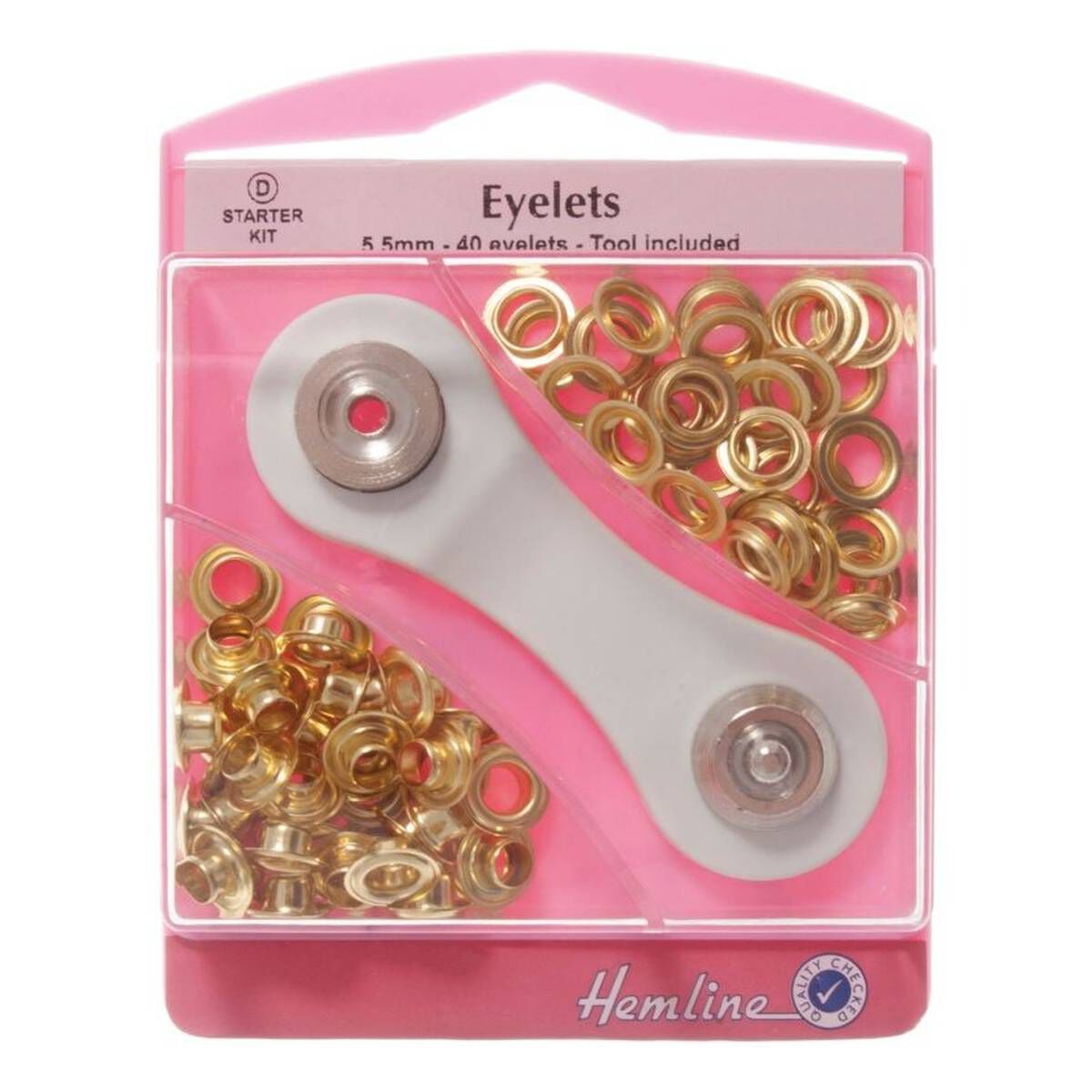 Hemline Gold Eyelets Starter Kit Hobbycraft