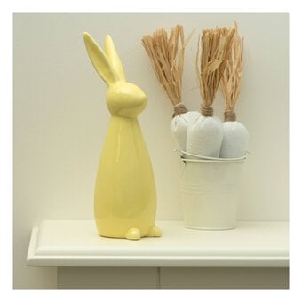 Yellow Glazed Ceramic Bunny 20cm