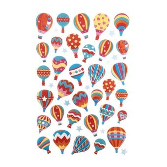 Hot Air Balloon Puffy Stickers