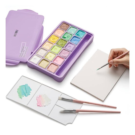 HIMI Pastel Jelly Cup Gouache Set 30ml 18 Pack  image number 2
