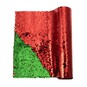 Red and Green Sequin Fabric Roll 28cm x 2m  image number 3