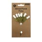 White Tulip Wired Floral Picks 12cm 6 Pack image number 4