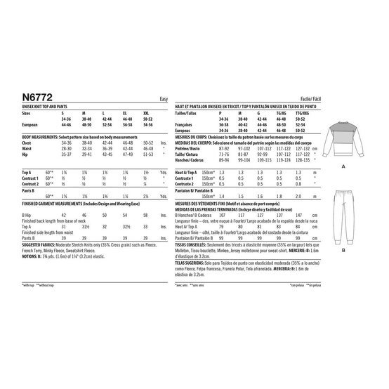 New Look Knit Top and Joggers Sewing Pattern N6772 (S-XXL) image number 5